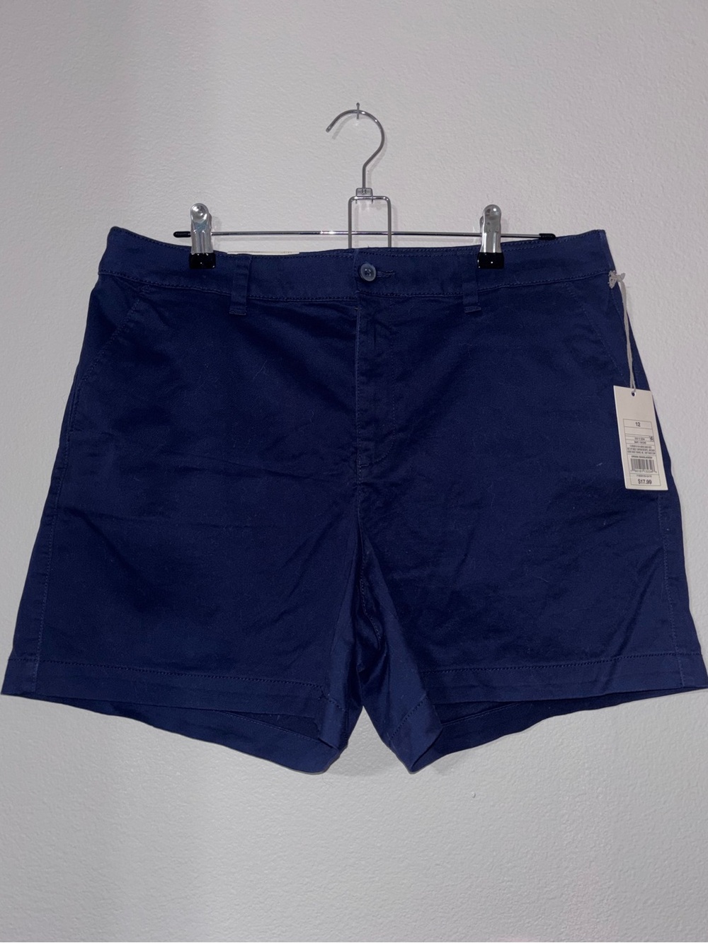 a new day Navy Women's Flat-Front Shorts